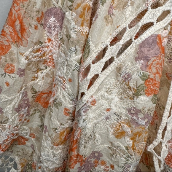 Torrid Crochet Lace Inset Kimono 100% Cotton Size 1X/2X NWT - Picture 6 of 12